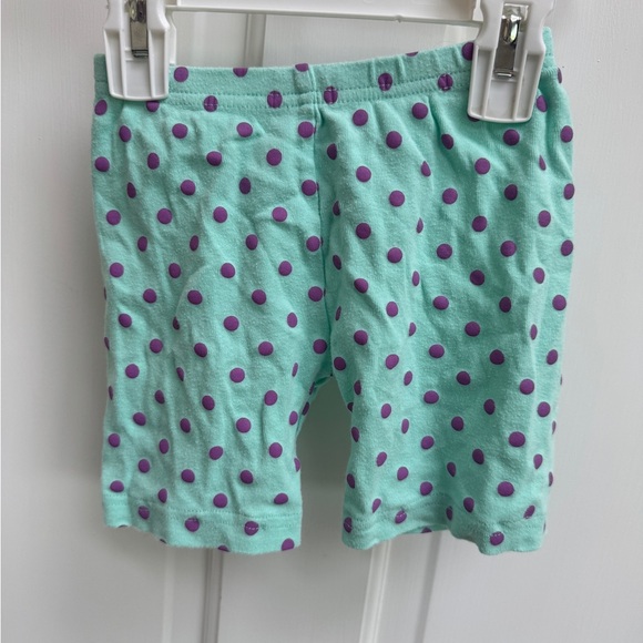 Carter's 24M Girls Green and Purple Polka Dot Pajama Bottoms Shorts - Picture 1 of 4